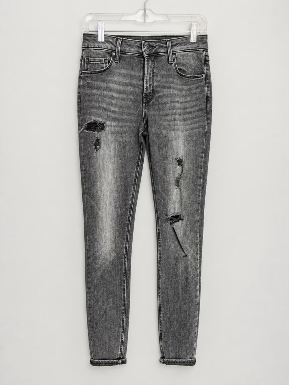 Old Navy Rockstar Women's Gray Distressed Skinny Jeans - 6